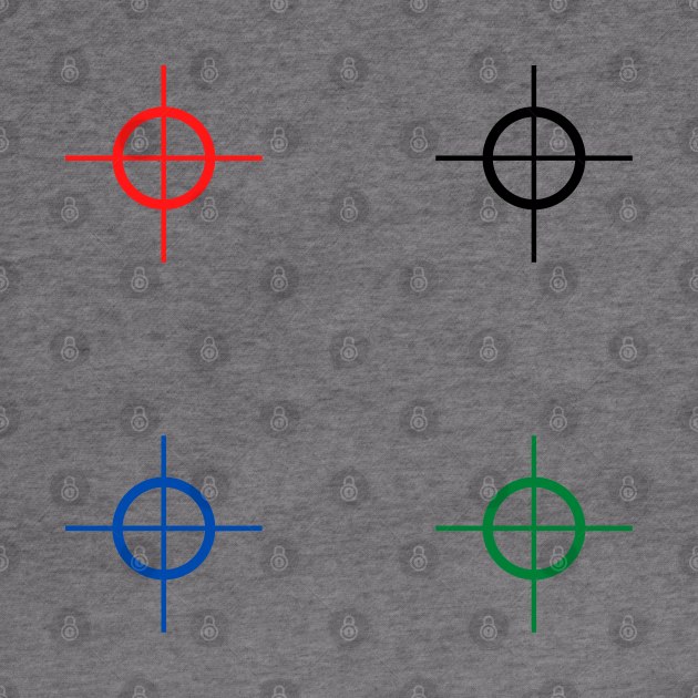 red black blue green target design by Artistic_st